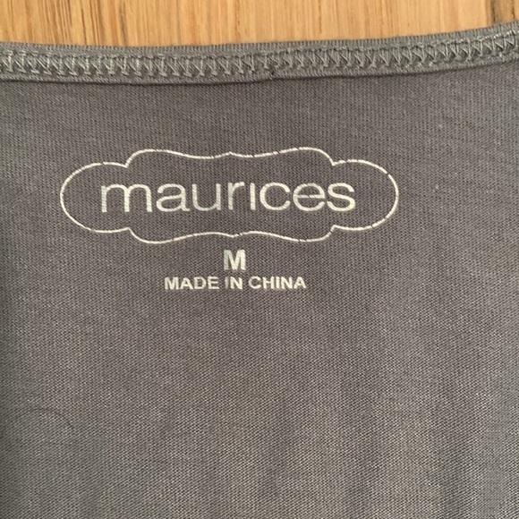 𝅺maurices Silver/Gray Racerback Tank Top with Slight Sheen Women’s M - Picture 2 of 9